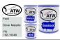 Preview: Ford, Silver Metallic, YN / 9Z / 6349: 1L Lackdose + 1L Klarlack + 500ml Härter - Set, von ATW Autoteile West.